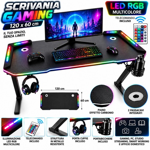 Scrivania gaming con - gaming,