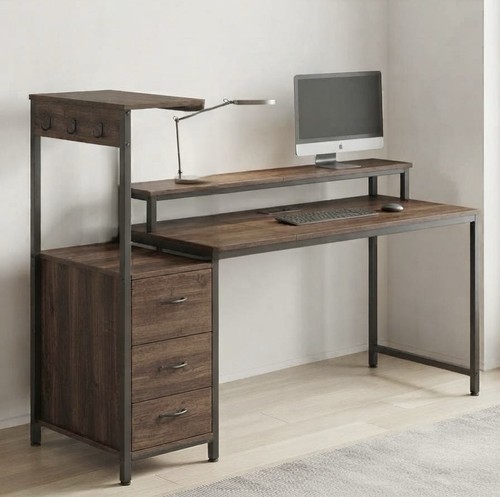 Scrivania con ripiano monitor